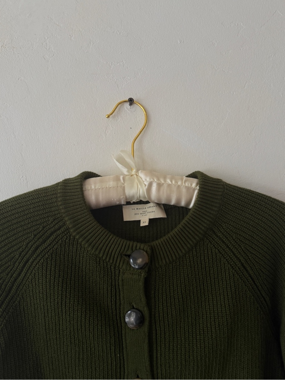 Sezane Olive Green Cardigan (XS) - Picture 2 of 6
